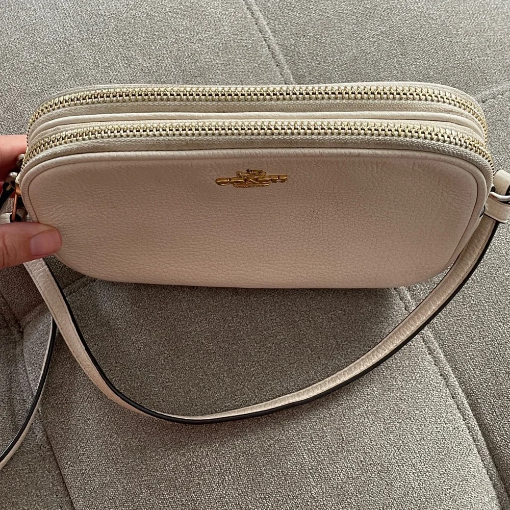 Coach Cream Leather Crossbody Bag
